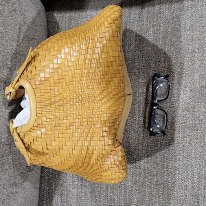 Cole Haan basketweave leather purse